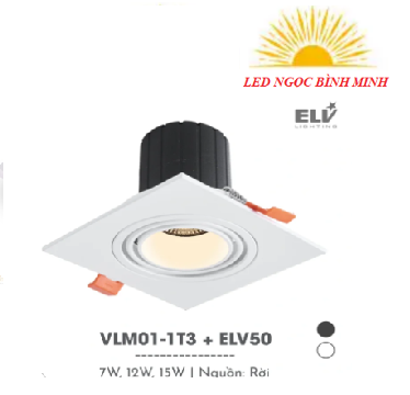 Đèn Led Module Chiếu Điểm Âm Trần ELV – VLM01-1T3 + ELV50