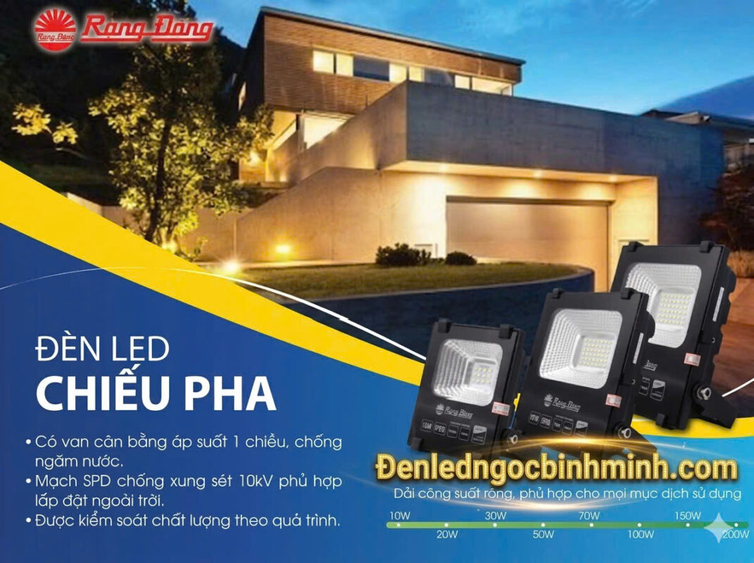 Đèn LED Pha Bao Nhiêu W Là Đủ Cho Sân 30m2?Hãy cùng đèn led Ngọc Bình Minh khám phá nhé