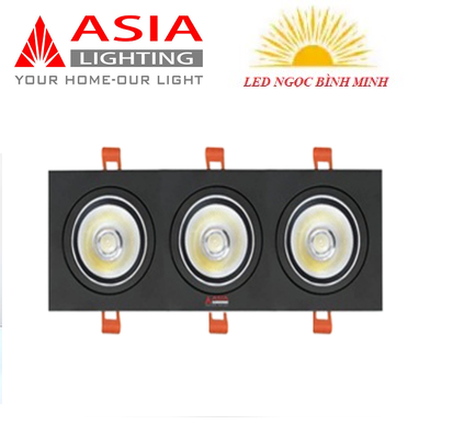 Đèn Âm Trần Vuông COB Thân Đen Asia Lighting AVD