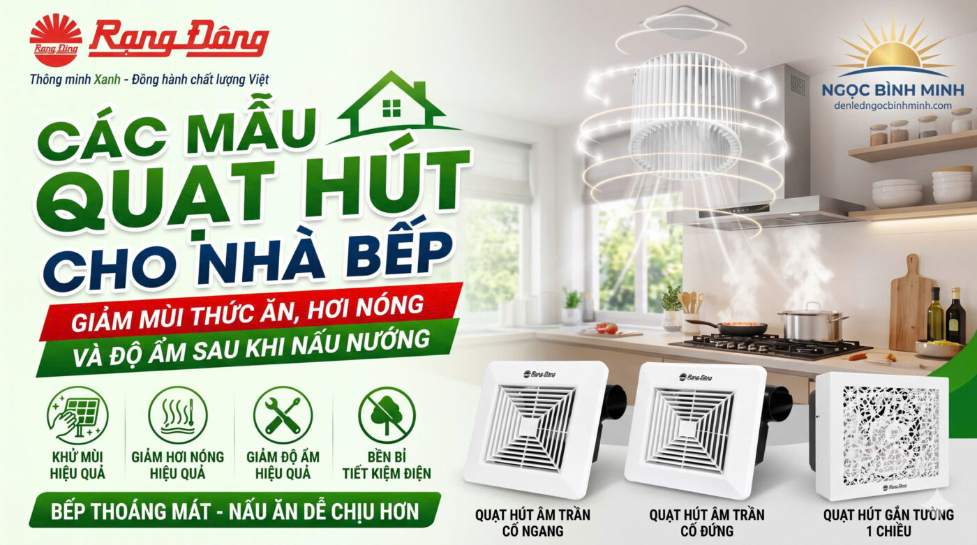 Các mẫu quạt hút cho nhà bếp: giảm mùi thức ăn, hơi nóng và độ ẩm sau khi nấu nướng